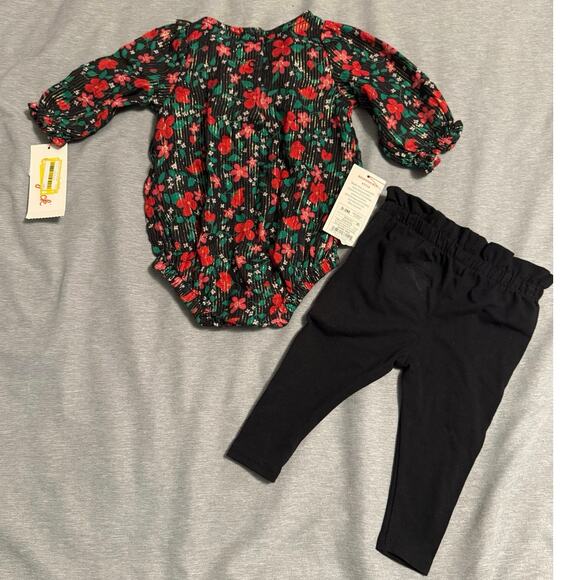 Cat & Jack 0-3 Months 2 Piece Bundle with Holiday Bodysuit - Picture 2 of 2